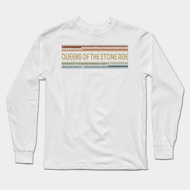 Queens of the Stone Age Retro Lines Long Sleeve T-Shirt by casetifymask